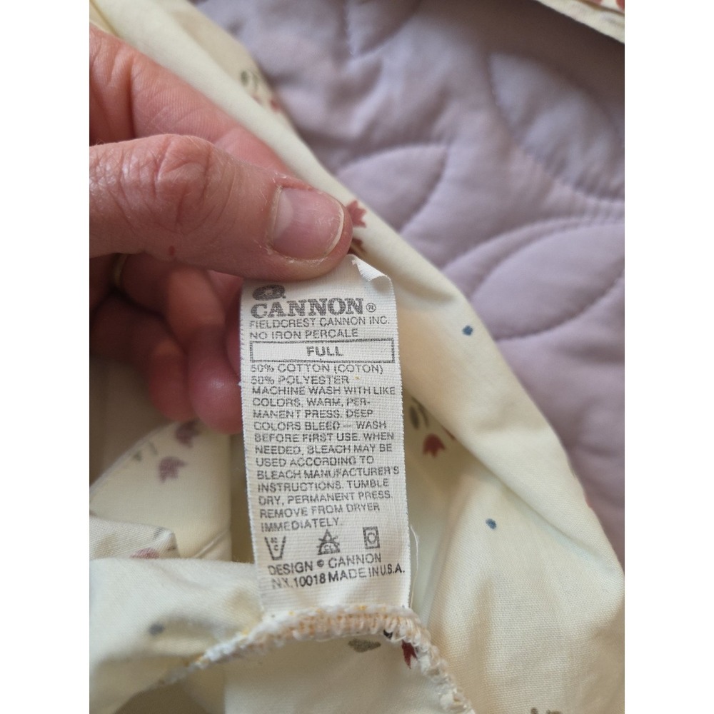 Vtg Cannon Rocking Horses Full Size Cotton Blend Sheet Set With 2 Pillowcases - Picture 4 of 7